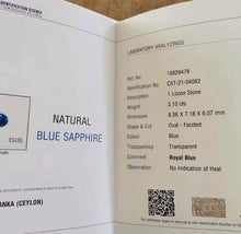 Load image into Gallery viewer, 3.1ct Unheated Royal Blue Sapphire