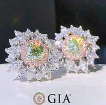 Load image into Gallery viewer, 0.5/0.53ct Light Green Yellow Diamond