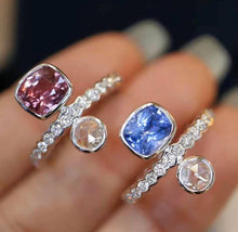 Load image into Gallery viewer, 1.58ct Unheated Cornflower Blue Sapphire & 1.37ct Unheated Padparadscha Sapphire
