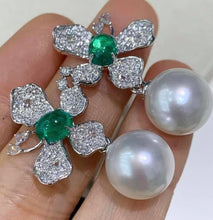 Load image into Gallery viewer, 13.2mm & 11.7mm Australian White South Sea Pearls. Full Round, Excellent Luster, Flawless!
