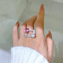 Load image into Gallery viewer, 2.9ct Morganite&amp; 7.5-8mm Akoya Pearl
