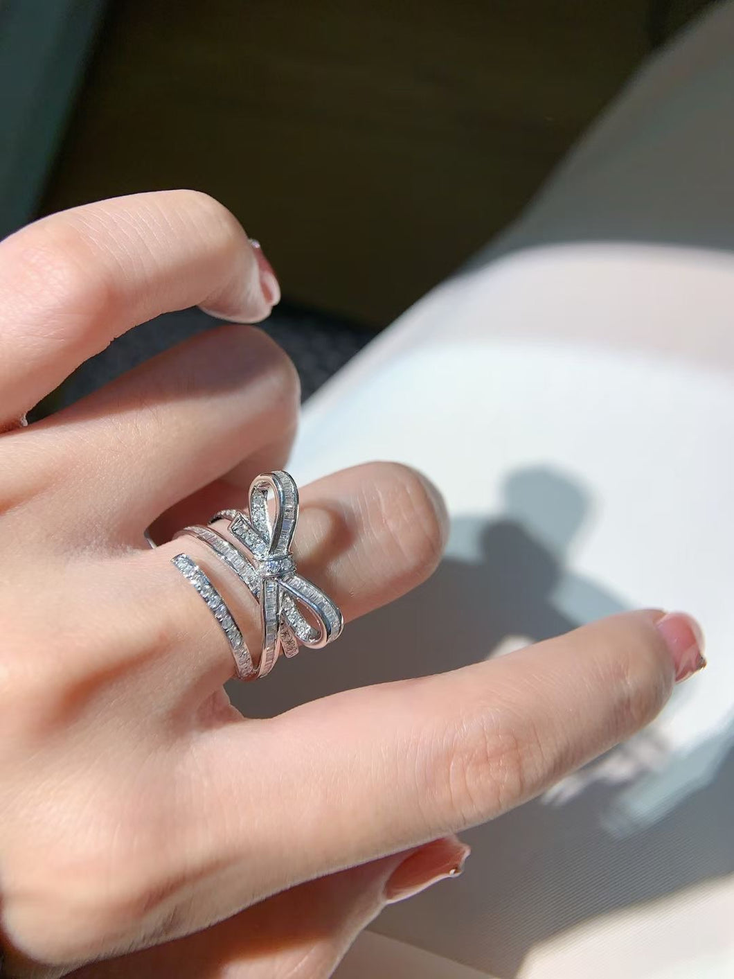 0.8ct FG Ribbon Diamond Ring