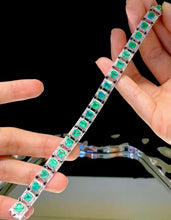 Load image into Gallery viewer, 8.6ct Vivid Green Emerald Bracelet
