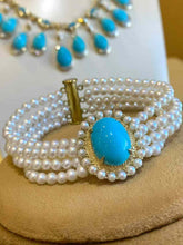 Load image into Gallery viewer, Turquoise and Pearls
