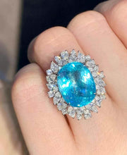 Load image into Gallery viewer, 8.55ct Neon Blue Paraiba Ring

