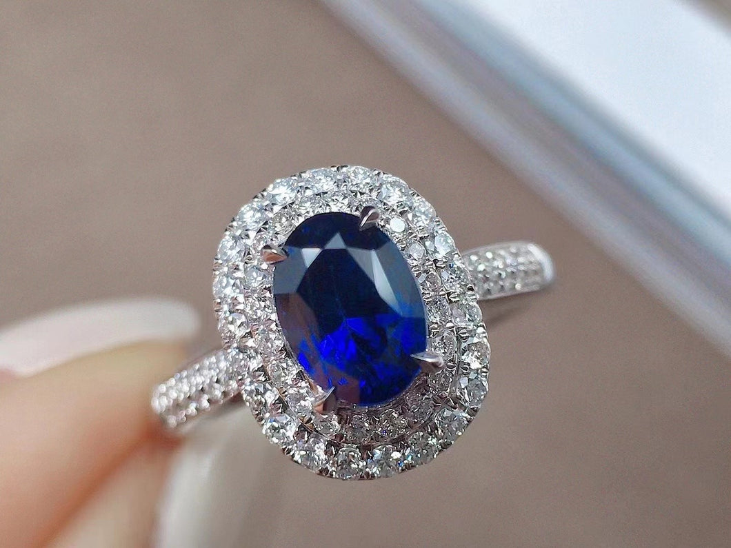 1.45ct Unheated Royal Blue Sapphire