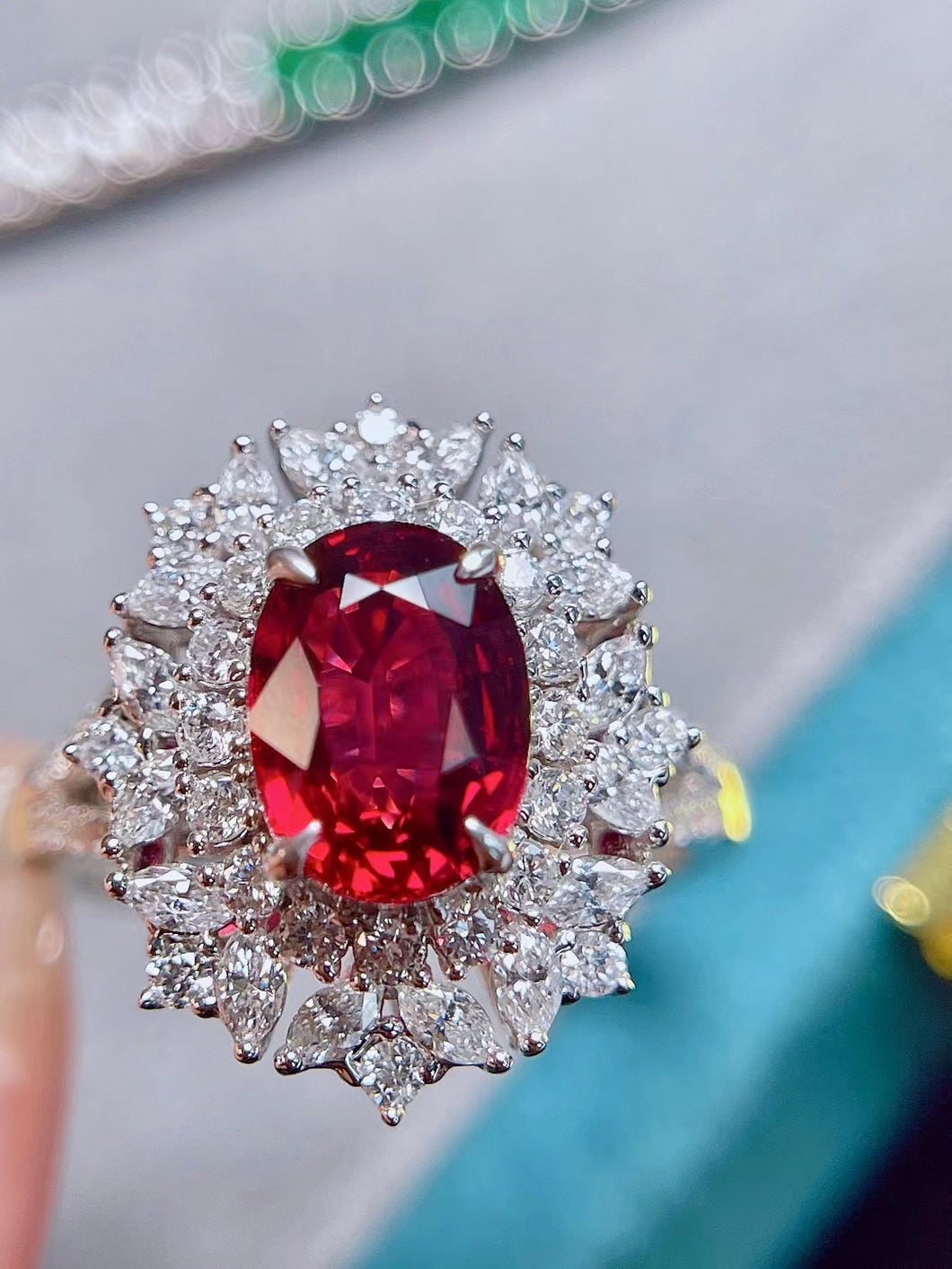 2.05ct Unheated Pigeon Blood Ruby Ring