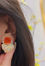 Load image into Gallery viewer, 11ct Fanta Garnet Earrings
