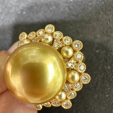 Load image into Gallery viewer, 14.5mm CHAKIN Golden Southsea Pearl Ring
