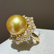 Load image into Gallery viewer, 14.5mm CHAKIN Golden Southsea Pearl Ring
