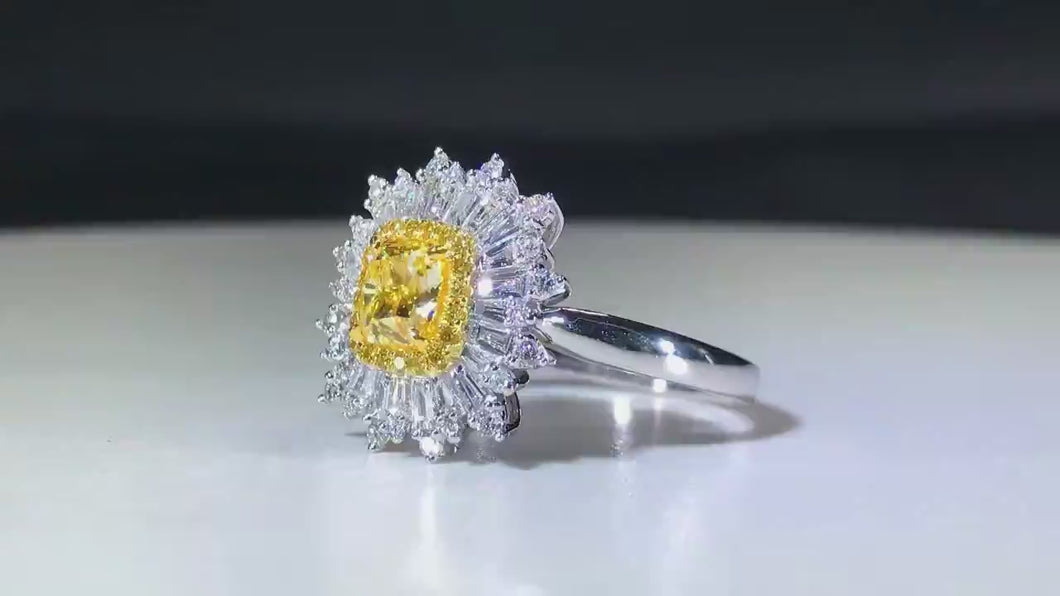 1ct Fancy Yellow Diamond Ring