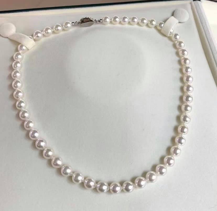 7-7.5mm Akoya Pearls!! Excellent luster, Non Dyed!