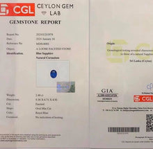 Load image into Gallery viewer, 2.4ct Unheated Royal Blue Sapphire
