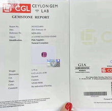 Load image into Gallery viewer, 1.75ct Unheated Vivid Pink Sapphire
