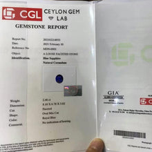 Load image into Gallery viewer, 2.48ct Unheated Royal Blue Sapphire
