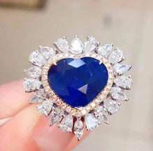 Load image into Gallery viewer, 7ct HEART UNHEATED Royal Blue Sapphire
