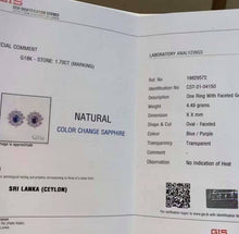 Load image into Gallery viewer, 1.7ct Unheated Color Change Sapphire
