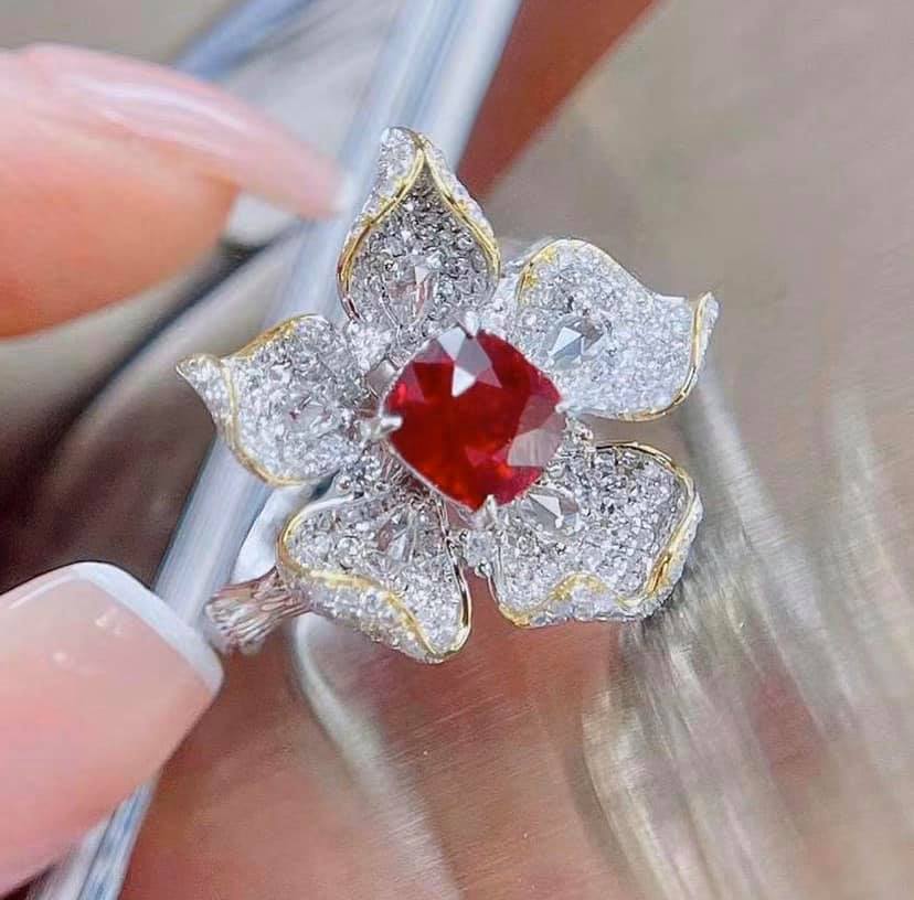 1.11ct Unheated Pigeon Blood Ruby