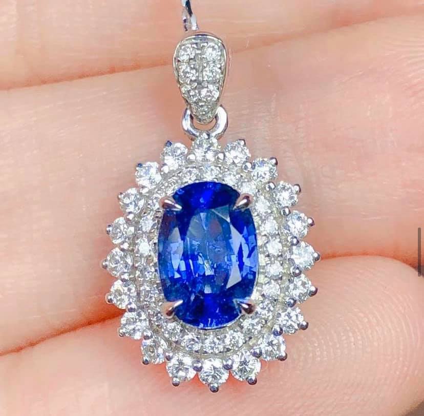 1.18ct Unheated Cornflower Blue Sapphire