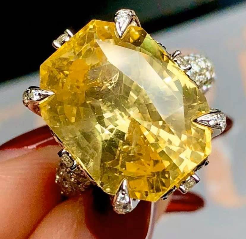 18.99ct Unheated Intense Yellow Sapphire