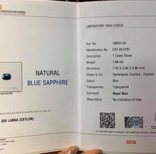 Load image into Gallery viewer, 1.88ct Unheated Royal Blue Sapphire
