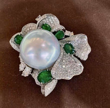 Load image into Gallery viewer, 16-17mm RARE Aurora Silver Blue South Sea Pearls. Full round, BEST LUSTER, 1 flaw
