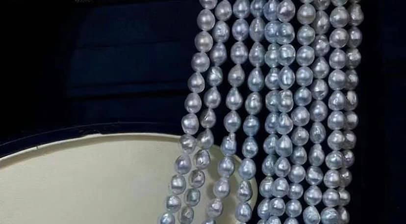 9-11mm Blue stone Baroque Pearls