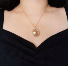 Load image into Gallery viewer, 15.9mm Golden South Sea Pearl, Near Round, Excellent Luster, Insignificant Flaw
