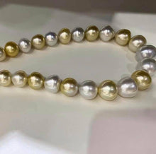 Load image into Gallery viewer, 12-16.6mm Aurora Golden &amp; Australian White South Sea Pearls, Excellent Shine
