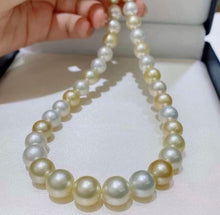 Load image into Gallery viewer, 9.5-11.9mm SouthSea Pearls, Full Round, Excellent Luster, Minor Flaw!!!
