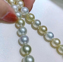 Load image into Gallery viewer, 9.5-11.9mm SouthSea Pearls, Full Round, Excellent Luster, Minor Flaw!!!
