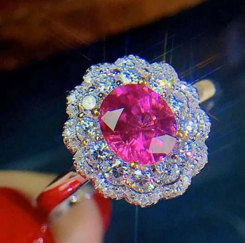 1.06ct Unheated Vivid Pink Sapphire