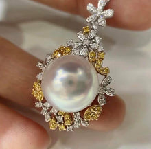 Load image into Gallery viewer, 13.2mm Aurora South Sea Pearls, Pink tone, Insignificant Flaw
