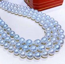 Load image into Gallery viewer, 8-10mm Silver Blue South Sea Pearls
