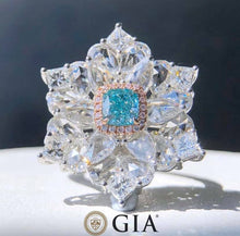 Load image into Gallery viewer, 0.62ct FANCY LIGHT BLUISH GREEN, IF DIAMOND!
