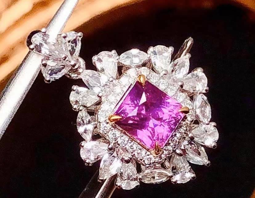 1.23ct Unheated Pinkish Purple Sapphire