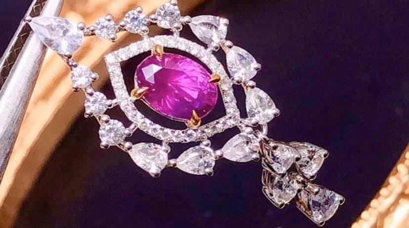 1.97ct Unheated Pinkish Purple Sapphire