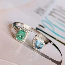 Load image into Gallery viewer, 0.21ct Paraiba &amp; 0.325ct Aquamarine
