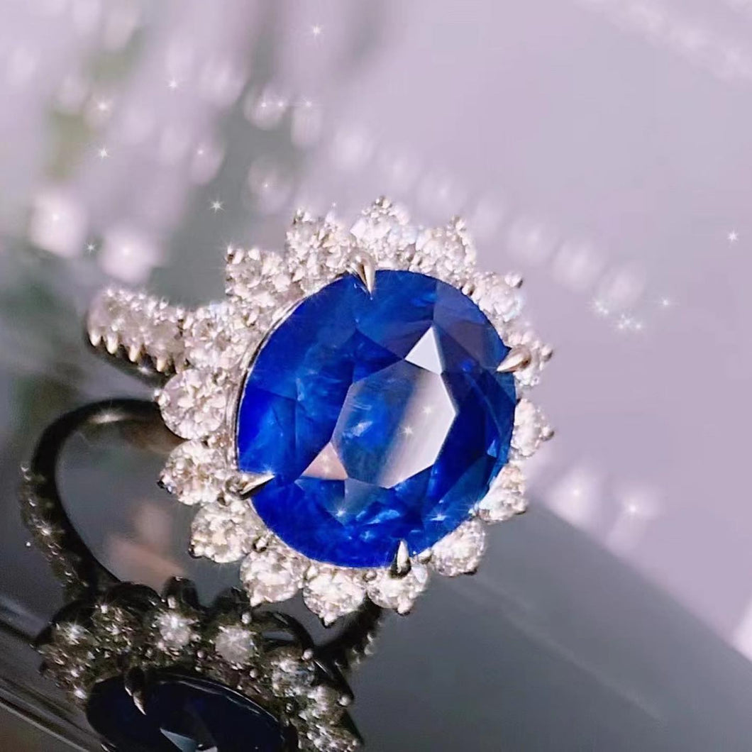 10.13ct Unheated Royal Blue Sapphire