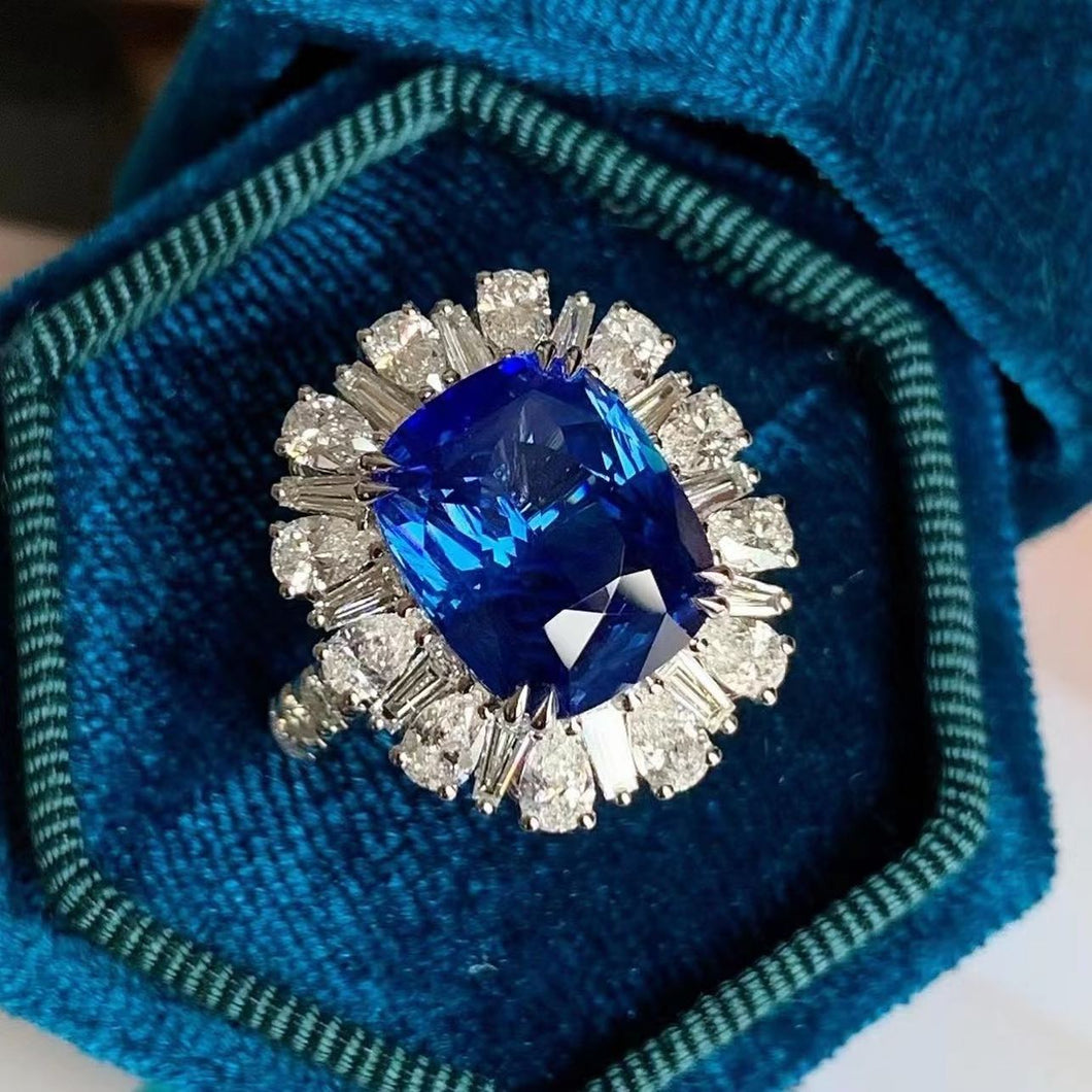 7.57ct Unheated Royal Blue Sapphire