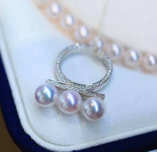 Load image into Gallery viewer, 8.5-9mm AURORA Tennyo Akoya Pearls, Full round, Excellent Luster, FLAWLESS.
