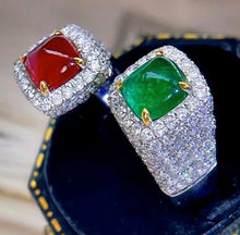 Load image into Gallery viewer, 2.75ct Vivid Green Emerald &amp; Ruby
