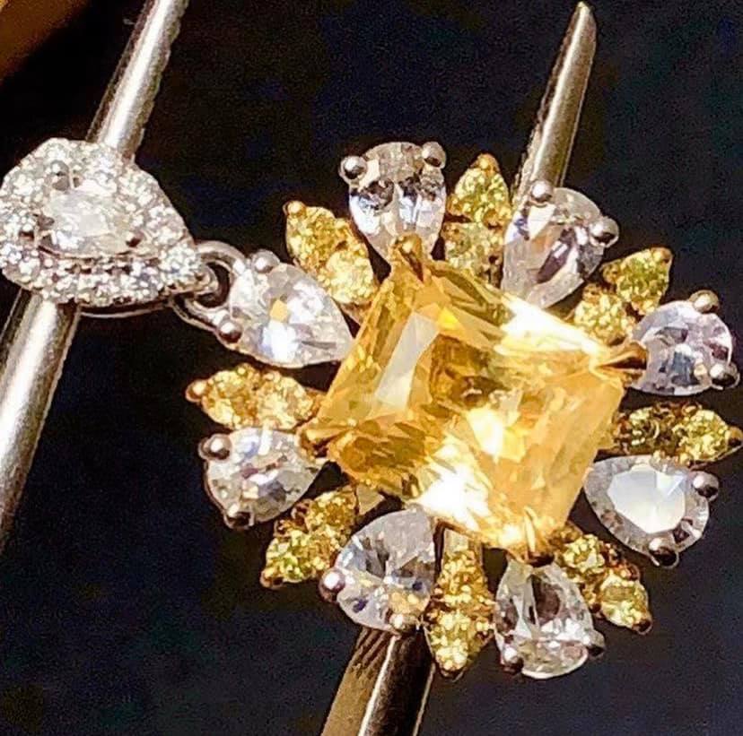 2ct Unheated Intense Yellow Sapphire