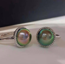 Load image into Gallery viewer, 12-13mm Peacock Green Tahitian Pearl
