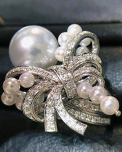 Load image into Gallery viewer, 11-12mm Australian White South Sea Pearls &amp; 3-3.5mm Akoya Pearls. Full Round, Excellent Luster!
