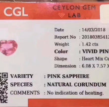 Load image into Gallery viewer, 1.42ct Unheated Pink Sapphire
