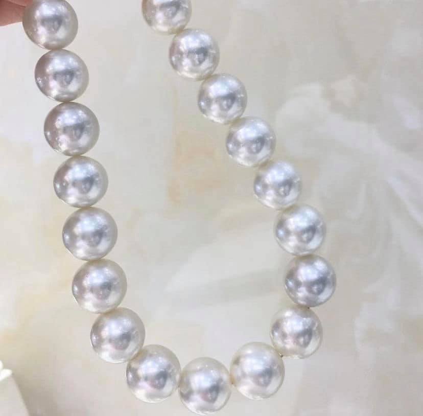 11.6-15.7MM Phoenix Grade Australian White South Sea Pearls 925 Silver