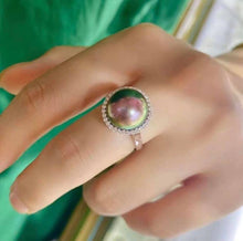 Load image into Gallery viewer, 12-13mm Peacock Green Tahitian Pearl
