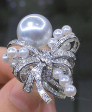 Load image into Gallery viewer, 11-12mm Australian White South Sea Pearls &amp; 3-3.5mm Akoya Pearls. Full Round, Excellent Luster!
