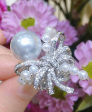 Load image into Gallery viewer, 11-12mm Australian White South Sea Pearls &amp; 3-3.5mm Akoya Pearls. Full Round, Excellent Luster!
